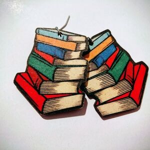 Colorful Book Stack Earrings